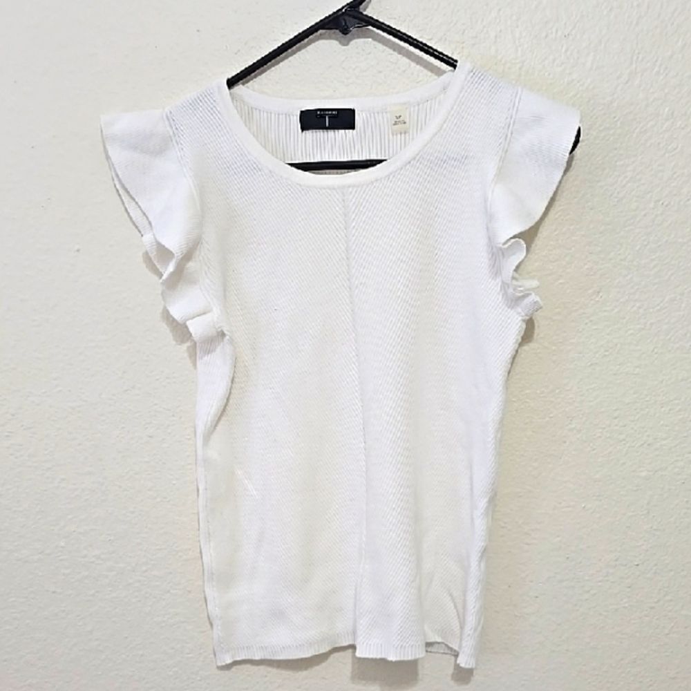 Tahari Ribbed Knit Top S‎